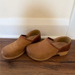 Dansko Tan Leather Clogs